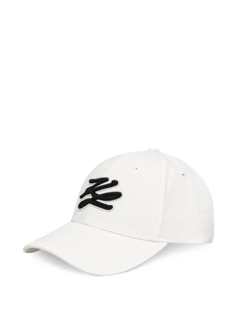 Karl Lagerfeld logo-patch baseball cap White B2W33019461