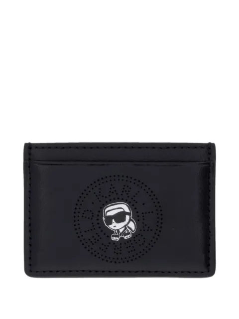 Karl Lagerfeld Ikonik perforated card holder Black B2W32040999