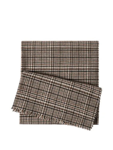 Brunello Cucinelli cashmere Prince of Wales scarf Brown MSCDAGW14CJW68