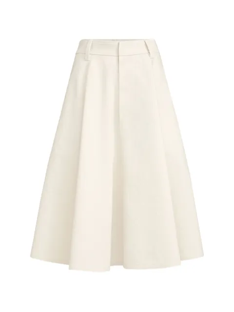 Brunello Cucinelli denim full skirt with Monili White MB198G4087C1101