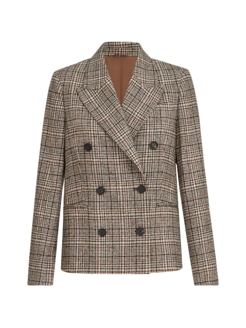 Brunello Cucinelli Prince of Wales blazer Brown MG5577359C016