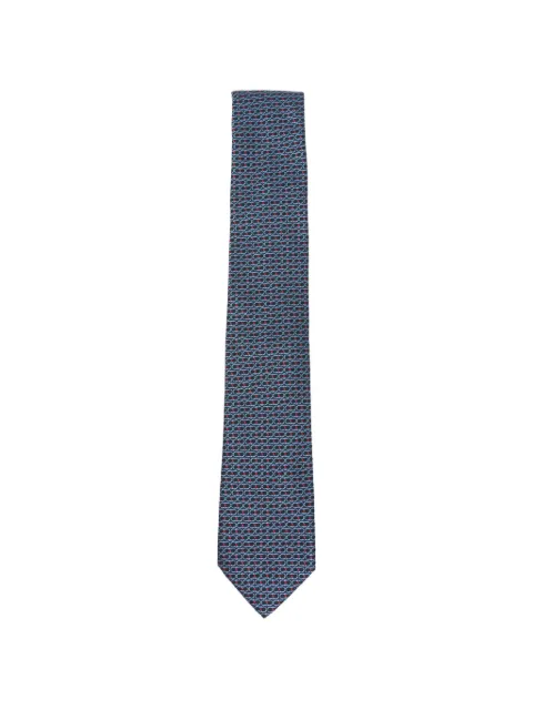 Ferragamo Gancini jacquard tie Blue 794560