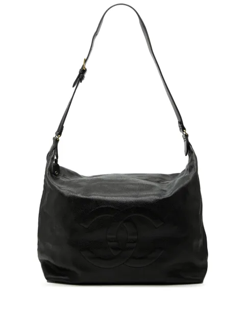CHANEL Pre-Owned 1994-1996 Large CC Caviar Hobo shoulder bag Black LE0SF53O9HBRXS3U