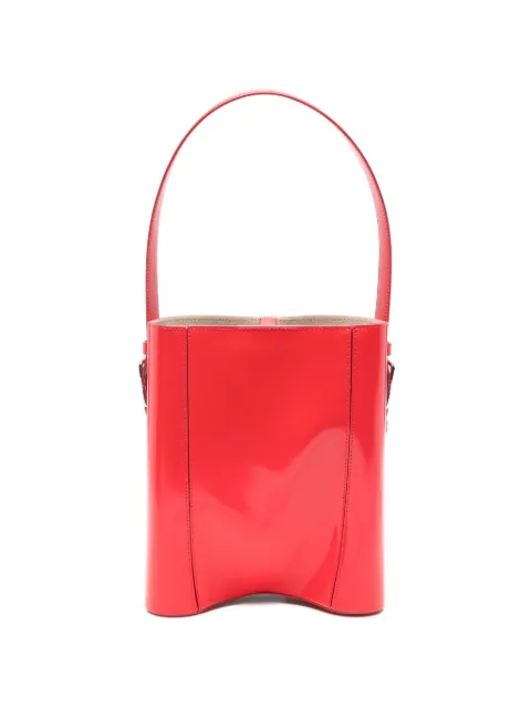 Coperni logo-detail leather bucket bag Red COPBA127F6045