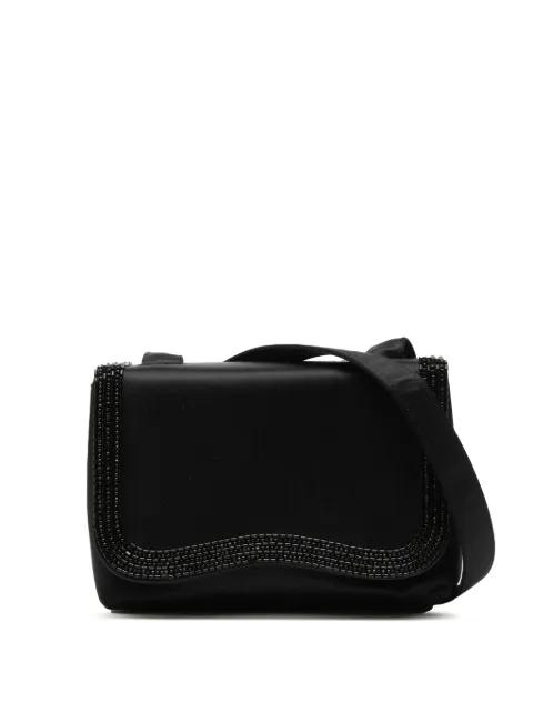 CHANEL Pre-Owned 1997-1999 Mini Satin Beaded Flap crossbody bag Black 8NOQ3NHGKEEV0CHJ