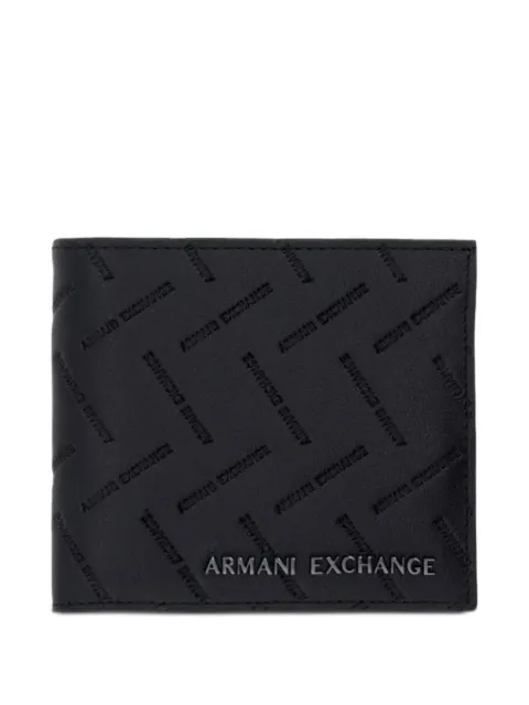Armani Exchange logo-embossed bifold wallet Black XM000167AF27287