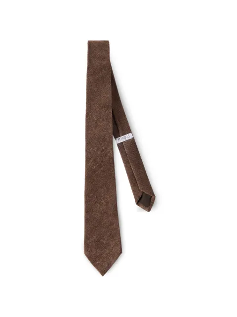 Brunello Cucinelli fluid corduroy tie Brown MG547B3C99C9812