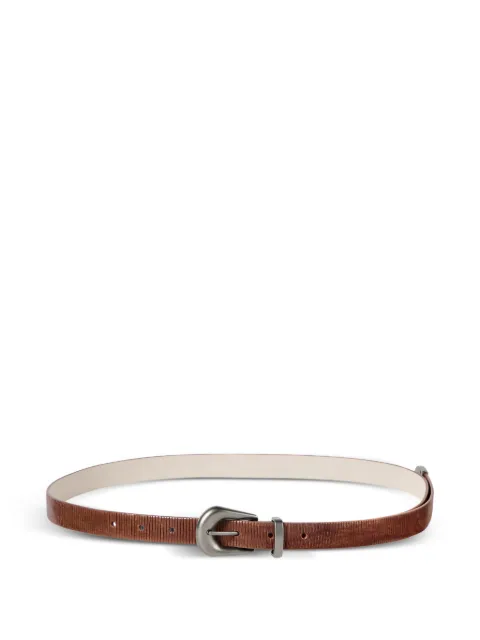 Brunello Cucinelli carved leather belt Brown M0GUAC293C8745