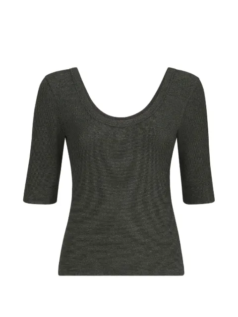 Brunello Cucinelli sparkling virgin-wool top with Monili Grey MA998B1V20C064