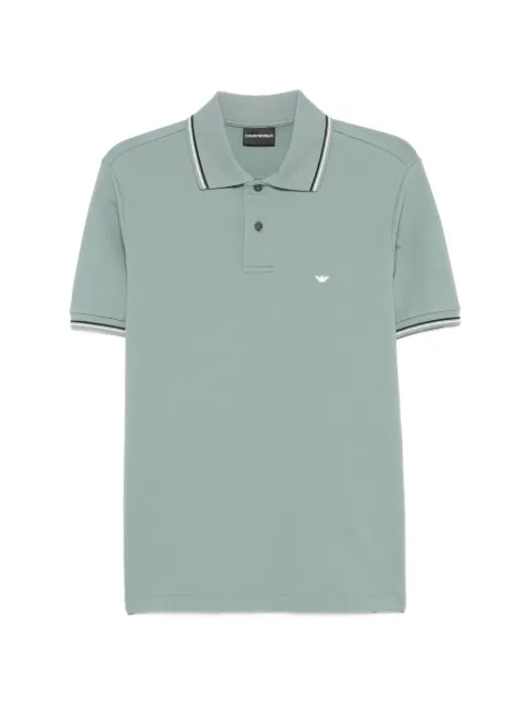 Emporio Armani logo-embroidered polo shirt Blue EM004606AF23090