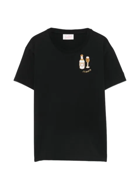 MC2 Saint Barth Emilie bead-embellished T-shirt Black EMI0001