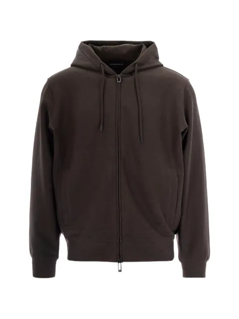 Emporio Armani Eagle jacquard hoodie Brown EM004867AF13700F8248