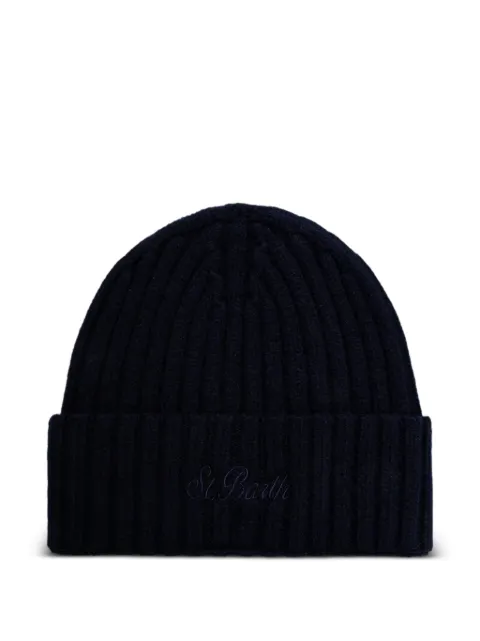 MC2 Saint Barth Wengen logo-embroidered wool beanie hat Blue WENG027