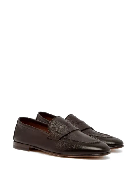 Bally grainy-leather penny loafers Brown MSF0LSCE002