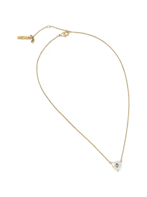 Kurt Geiger London eagle-head crystal heart-pendant necklace Gold 5422365429