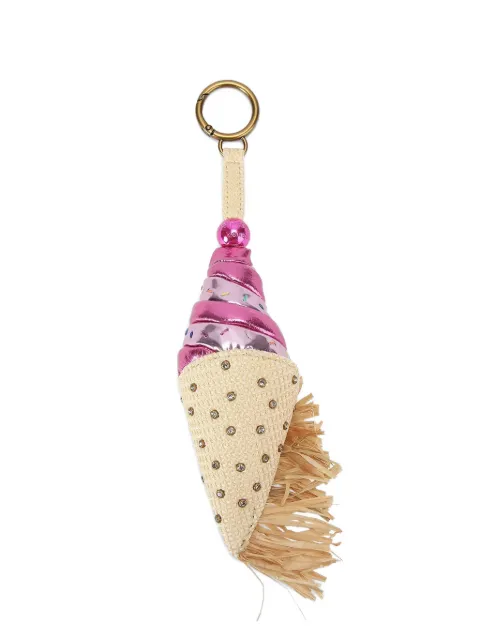 Kurt Geiger London crystal-embellished ice-cream keyring Pink 5573657979