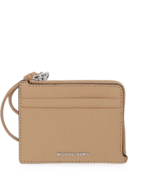 Michael Michael Kors logo-plaque card holder Neutrals 32S6SJ6W1L