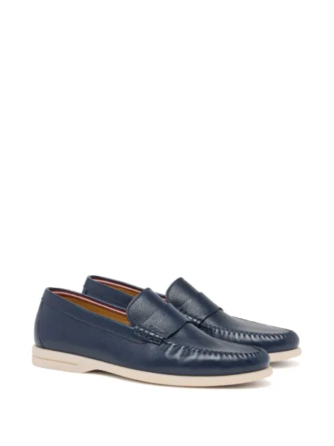 Bally grainy-leather loafers Blue MSF0L6VT009