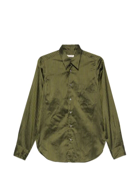 Romeo Gigli Pre-Owned 1990s vertical-stripe shirt Green RG250BGF