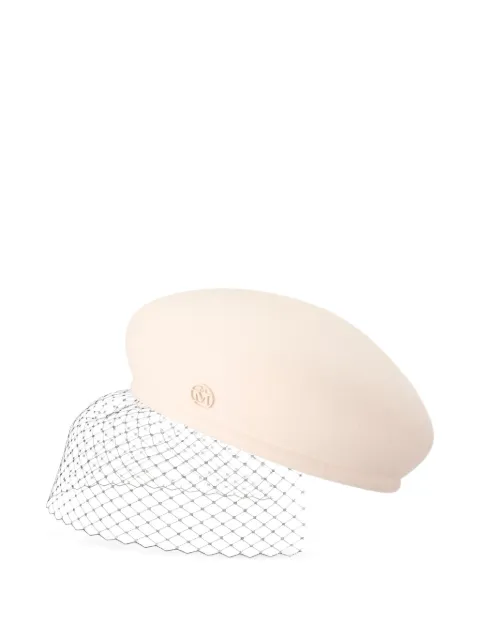 Maison Michel New Bonnie veiled beret Neutrals 1088032001