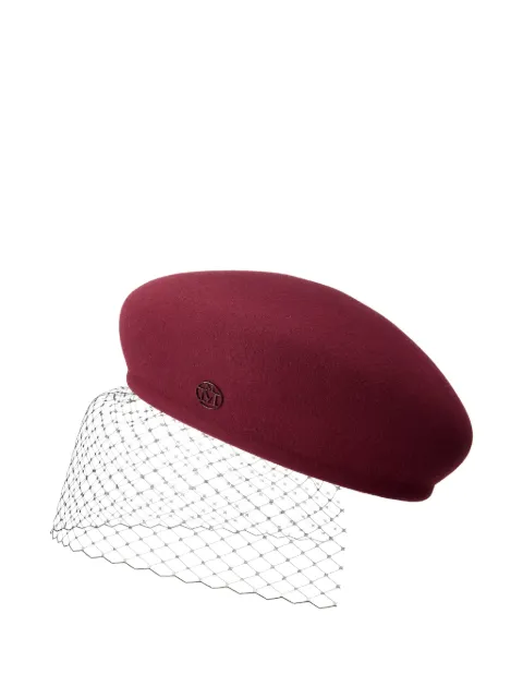 Maison Michel New Bonnie veiled beret Red 1088032002
