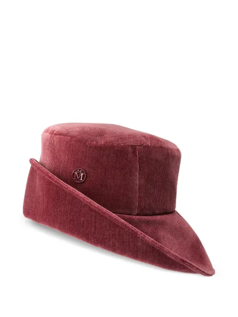 Maison Michel Paulina corduroy-texture hat Red 2311006001