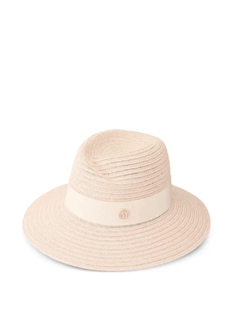 Maison Michel Virginie grosgrain-trim hat Pink 1001301001