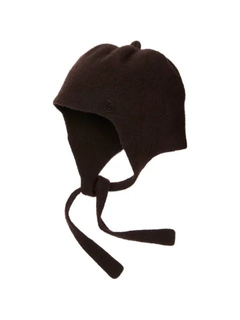 Maison Michel Paulina logo-plaque hat Brown 2675001001