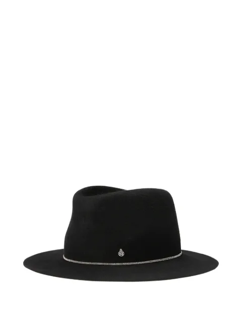 Maison Michel André logo-detail fedora hat Black 1003193001