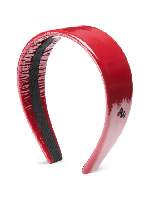 Maison Michel Elizabeth patent-finish headband Red 2539009001