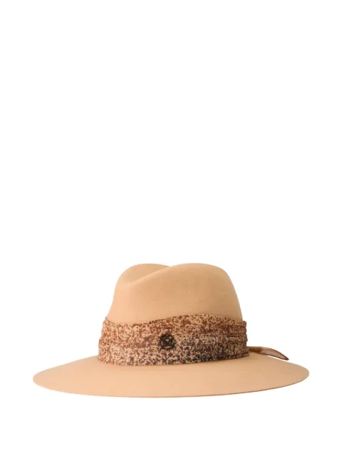 Maison Michel Zango logo-plaque hat Neutrals 1114054001