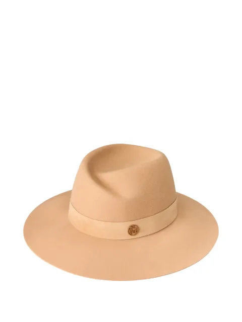 Maison Michel Virginie logo-plaque hat Neutrals 1001302001