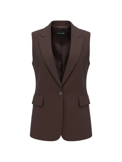 Black Label single-breasted waistcoat Brown 3798G2973