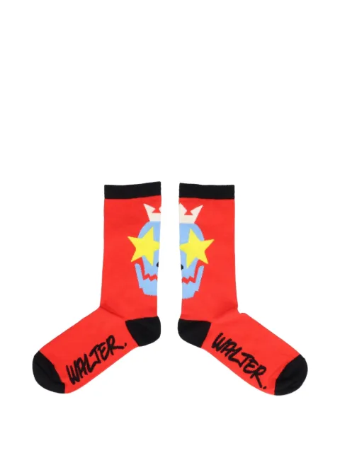 Walter Van Beirendonck graphic-detail socks Red 9001