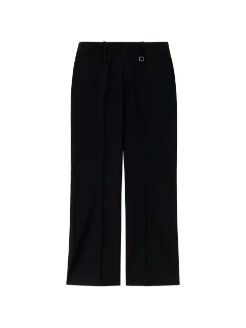 Wooyoungmi logo-detail belt-loop trousers Black W261PT01923B