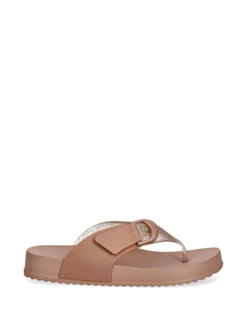Melissa glitter-effect buckle-detail flip-flops Pink 37742
