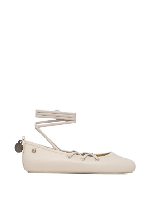 Melissa lace-up ankle-strap ballet flats Neutrals 38020
