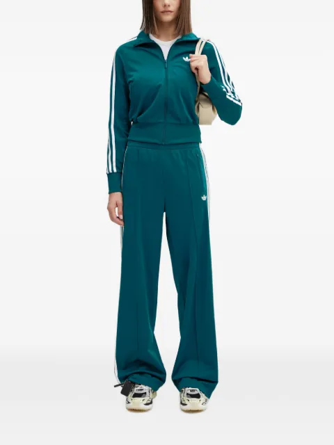 adidas Firebird logo-embroidered side-stripe zip-up sweatshirt Green KQ6530