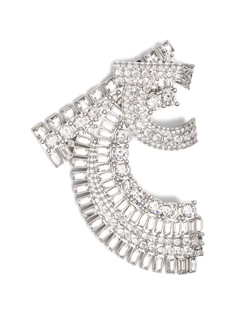Ferragamo crystal-embellished brooch Silver 795071