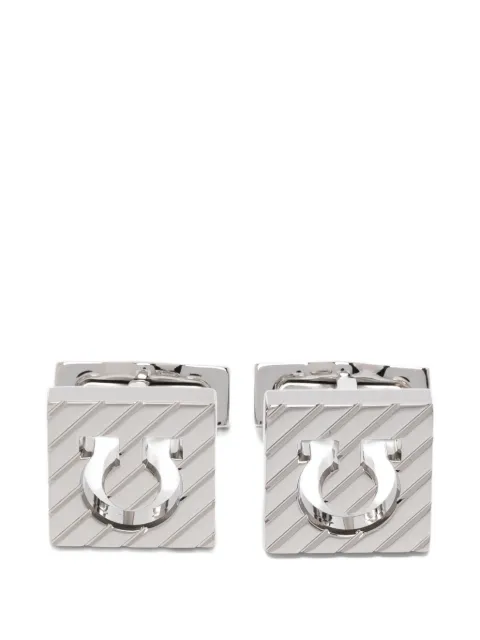 Ferragamo Gancini engraved cufflinks Silver 795906