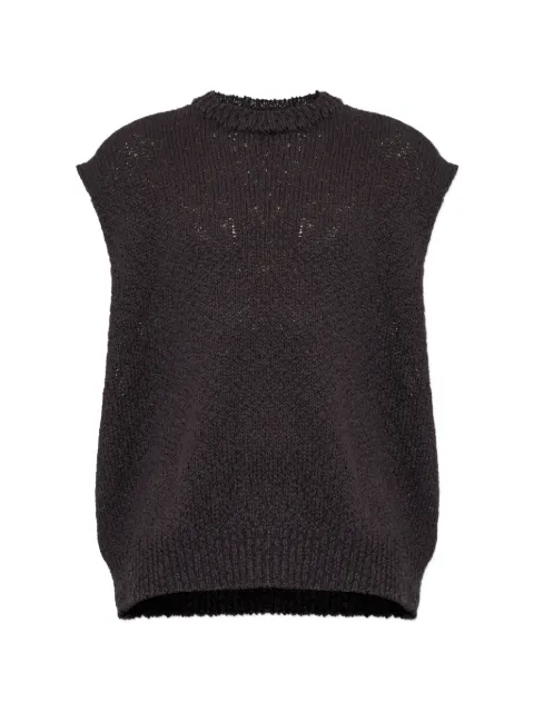 Homme Plissé Issey Miyake Risotto sleeveless sweater Brown HP66KE280