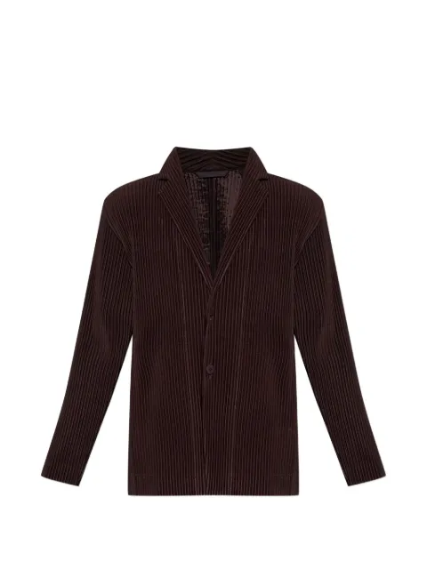 Homme Plissé Issey Miyake pleated notch-lapel jacket Brown HP66JD155
