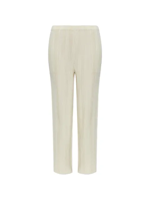 Issey Miyake plissé-effect trousers Neutrals IM66FF659