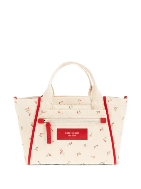 Kate Spade Dash floral-print canvas tote bag Neutrals KO630
