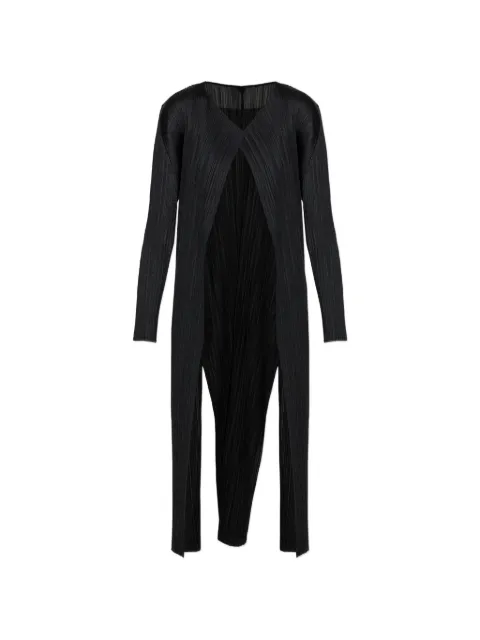 Pleats Please Issey Miyake pleated cardigan Black PP66JO592