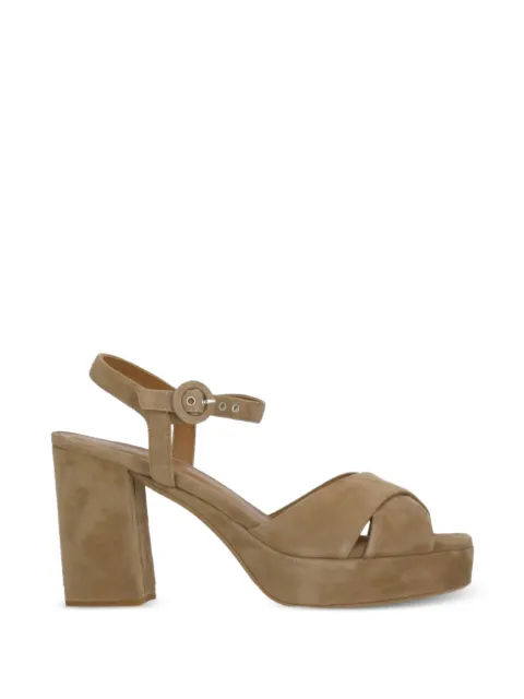 Julie Dee suede heeled sandals Brown BE512