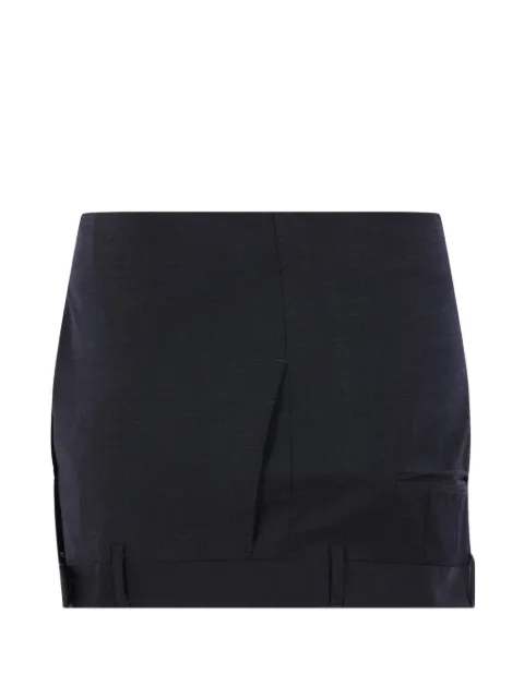 HODAKOVA belt-loop detail mini skirt Black W25933011GREY
