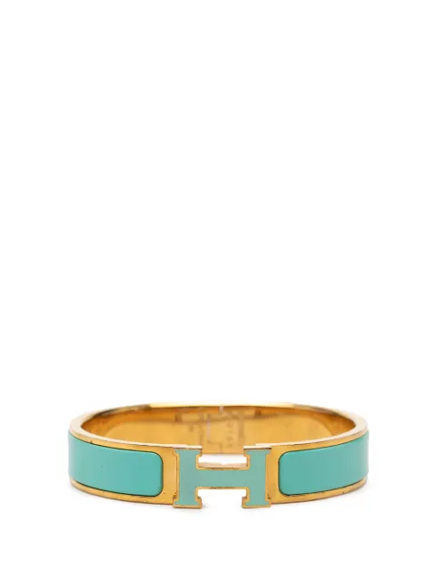 Hermès Pre-Owned 20th Century Narrow Enamel Clic H Bracelet PM costume bracelet Blue A4HGNJCVIHM24CTY