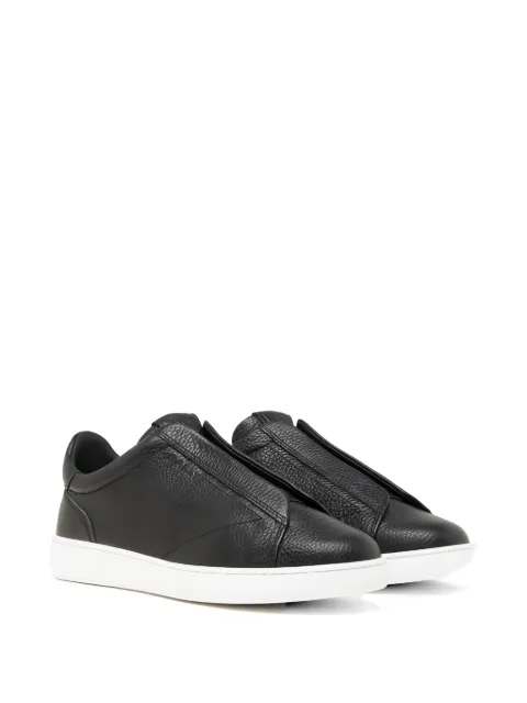 Bally grainy-leather slip-on sneakers Black WK00DOVTA36