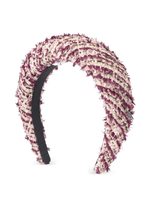 Maison Michel Miwa tweed-effect headband Neutrals 2410026001